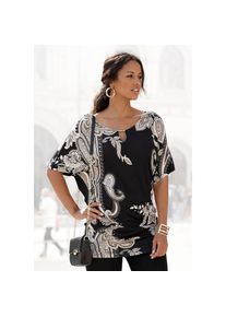 Lascana , Jerseykleid, mit Zierdetail am Ausschnitt , bunt , N-Gr , bedruckt , Gemustertes Tunikakleid f&uuml;r den Sommer