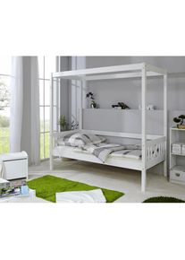 Himmelbett »Lino«, in diversen Breiten, Kiefer , weiss , Ticaa , Kiefer massiv weiss gewachst