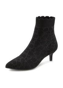 Lascana Stiefelette, mit modischem kleinem Absatz und elastischer Spitze VEGAN schwarz 41 Angenehme Absatzhöhe