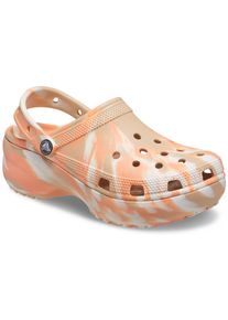 Crocs Clog »Classic Platform Marbled Clog W«, mit Plateausohle orange 36 lachs multi gemustert Stylischer Clog mit Batikmuster