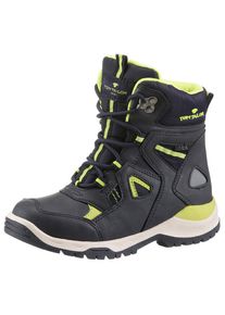 Tom Tailor Schnürstiefel, mit TEX-Ausstattung bunt 33 navy-neongelb Winterstiefel im Trekking Look