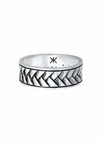 Kuzzoi, Hommes Bague, noir / argent