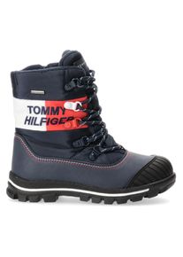 Tommy Hilfiger Winterstiefel »SNOOW BOOT BLUE/RED/WHITE«, mit Kontrastnähten bunt 30 blau-rot-weiß Winterstiefel mit Kontrastbesatz und Logo