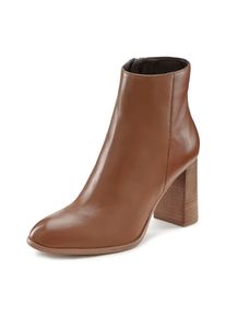 Lascana Stiefelette, aus Leder mit trendigem Blockabsatz braun 35 cognac Aus hochwertigem Leder gefertigt