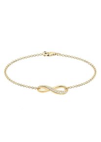 Elli, Femmes Bracelet 'Infinity', or / transparent