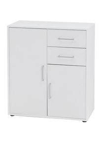 Wilmes , Kommode &raquo;Bella&laquo;, 2 T&uuml;ren, 2 Schubk&auml;sten , weiss , Masse (B/T/H): 73/37/85 cm