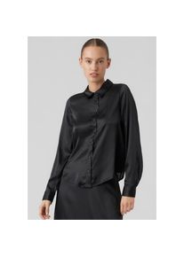 Véro Moda VERO MODA Satinbluse »VMNOA LS SHIRT WVN« schwarz XL black Elegante Bluse von VERO MODA