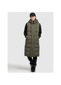 Khujo Steppweste »Weste TOURIN MATT« grün M Khaki grün Abnehmbare Kapuze mit Kordelzug