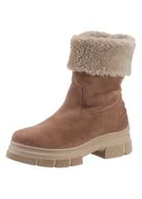 Tommy Hilfiger Winterstiefelette »WARM LINING SUEDE LOW BOOT«, mit umgeschlagenen Schaft braun 39 hellbraun Lässige Stiefelette mit Profilsohle und...