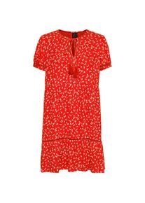 Véro Moda VERO MODA Sommerkleid »VMTIRZA S/S SHORT DRESS WVN« rot XL N-Gr cherry tomato aop tirza Süßes Minikleid von VERO MODA