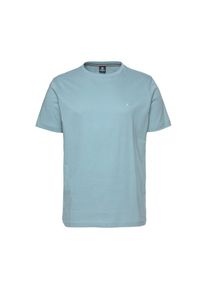 Lerros T-Shirt »T-Shirt«, im Basic-Look blau XXL dusty-blue Rundhalsshirt mit dezenter Logostickerei von Lerros