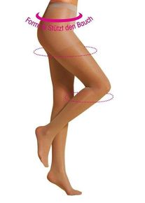 Lascana Stützstrumpfhose, 40 Den, 4 St., mit Formeffekt Beige, Größe 1 (36/38)
