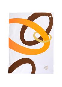 Geschirrtuch »Ellipse«, (Set, 2 tlg.) , orange , Bugatti , weiss/orange/braun/natur