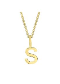 ONE ELEMENT Kettenanhänger »Buchstabe S Buchstaben Anhänger aus 333 Gelbgold«, Buchstabe S goldfarben gold Mit Liebe gefertigt aus 333 Gelbgold