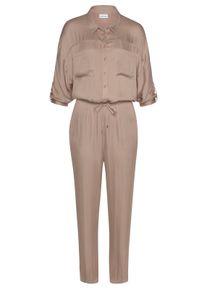 Lascana Overall, Aus Glänzendem Satin Braun, Größe 42