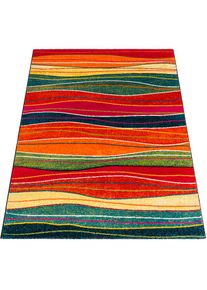 Paco Home, Teppich &raquo;Canvas 773&laquo; rechteckig 16 mm H&ouml;he Kurzflor, moderner Streifen, ideal im Wohnzimmer & Schlafzimmer, mehrfarbig, Polypropylen (PP), 