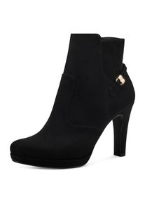 Tamaris High-Heel-Stiefelette, mit Schmuckelement an der Ferse schwarz 36 Elegante Stiefelette mit Innenreißverschluss