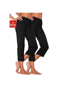 Vivance ACTIVE Caprihose, (2er-Pack), mit Gummibund schwarz 32/34 N-Gr Basic Wohlfühlhosen in 3/4 Länge im 2er-Pack