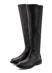 Lascana Stiefel, mit Langschaft Aus Einem Materialmix Aus Leder Und Stretchanteil Schwarz, Größe 42