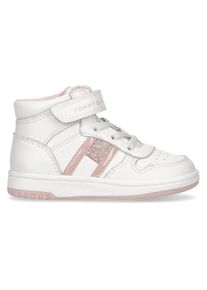 Tommy Hilfiger Sneaker »HIGH T TOP LACE-UP/VELCRO SNEAKER WHITE/PINK«, mit Glitter pink 34 weiß-pink Sneaker mit Logoschriftzug