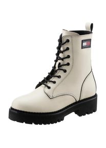 Tommy Jeans Schnürstiefelette, mit dezenten Kontrastdetails weiß 38 offwhite Modische Stiefelette mit seitlichem Logoemblem