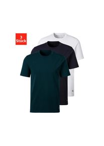 H.I.S. H.I.S Kurzarmshirt, (3er-Pack), perfekt als Unterziehshirt bunt S petrol, navy, weiß H.I.S T-Shirts im 3er-Pack