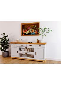 Sideboard &raquo;Ruegen&laquo;, Breite 145 bzw. 180, H&ouml;he 85 cm , weiss , Home Affaire , fsc , weiss/honig