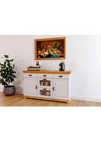Sideboard &raquo;Ruegen&laquo;, Breite 145 bzw. 180, H&ouml;he 85 cm , weiss , Home Affaire , fsc , weiss/honig