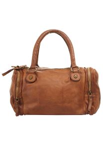 XZONE X-ZONE Henkeltasche, echt Leder, Made in Italy braun Taschen