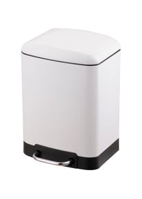 Welltime Kosmetikeimer »Berlin«, Tretmülleimer mit Absenkautomatik, 6L mit Softclose, Hygieneeimer weiß