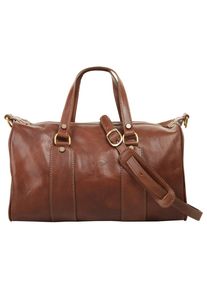 Pike PIKÉ Henkeltasche, echt Leder, Made in Italy braun Taschen
