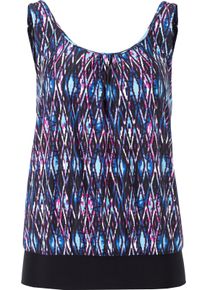 Damen Tankini-Oberteil blau-gemustert