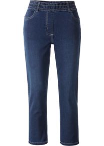 Damen 7/8-Jeans mit Reissverschluss-Blende blue-stone-washed