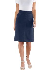 Damen Jeansrock mit hoher Bundpatte blue-stone-washed