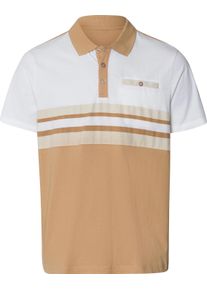 Herren Poloshirt weiss-camel