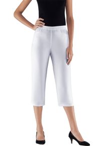 Damen Caprihose mit glitzernder Schmetterlings-Applikation weiss