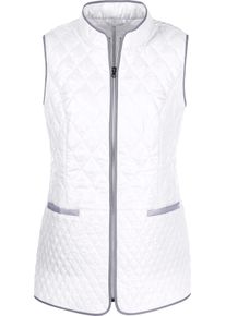 Damen Steppweste mit Stehkragen weiss