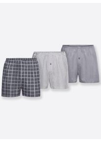 Witt Herren Boxershorts, grau-sortiert, Größe 12, 100% Baumwolle