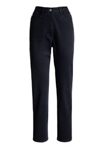 WITT Damen 5-Pocket-Jeans mit seitlichem Dehnbund, schwarz, Größe 26, 97% Baumwolle, 3% Elasthan