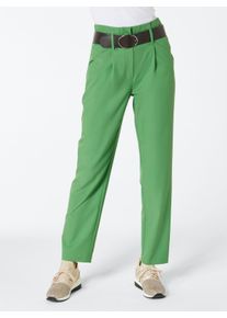 WITT Damen Bundfaltenhose in gewebter Qualität, apfel, Größe 52, 63% Lyocell, 37% Polyester