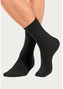 Bench. Bench Socken, 3 Paar, Wollsocken Aus Flauschigem Material mit 53% Wolle Schwarz, Größe 39-42