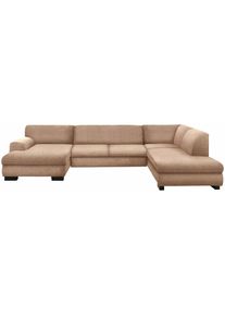 Wohnlandschaft »Nika«, Wohnlandschaft, MELROSE®, PRIMABELLE® oder Struktur, mit Bettfunktion , braun , Home Affaire , café