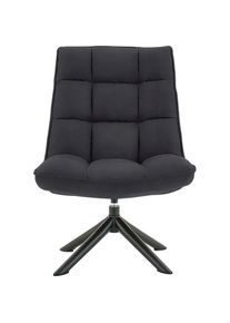Drehsessel »Wanja«, mit Metallgestell und Samtvelours Bezug, Sitzhöhe 47 cm, Relaxsessel , grau , Andas , Anthrazite