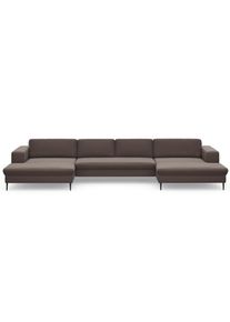 Wohnlandschaft »Modica«, XXL, in moderner Optik mit, 2 grosszügigen Recamieren, frei im Raum , grau , DOMO collection , taupe