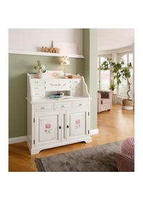 Sekretär »Secretaer Taunus«, Fichtenholz, mit Handbemalung auf den Türfronten, Breite 113 cm , weiss , Premium collection by Home affaire , Weiss...