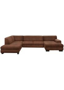 Wohnlandschaft »Nika«, Wohnlandschaft, MELROSE®, PRIMABELLE® oder Struktur, mit Bettfunktion , braun , Home Affaire , mokka