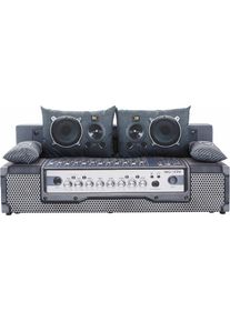 Schlafsofa, inklusive Bettfunktion und Bettkasten, Liftbettfunktion und Federkern , braun , exxpo - sofa fashion , Audio Play