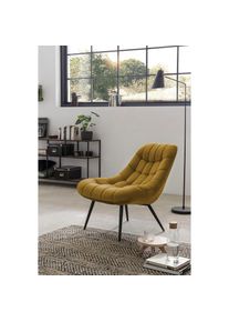 Relaxsessel, mit XXL-Steppung, mit schwarzen oder naturfarbenen Beinen , gelb , Salesfever , gelb/schwarz