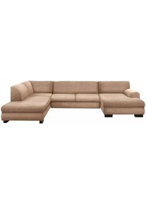 Wohnlandschaft »Nika«, Wohnlandschaft, MELROSE®, PRIMABELLE® oder Struktur, mit Bettfunktion , braun , Home Affaire , café