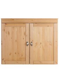 Hängeschrank »Oslo«, 100 cm breit, massiver Kiefer, 2 Türen, Metallgriffe, Landhaus-Optik , beige , Home Affaire , natur gebeizt/gewachst